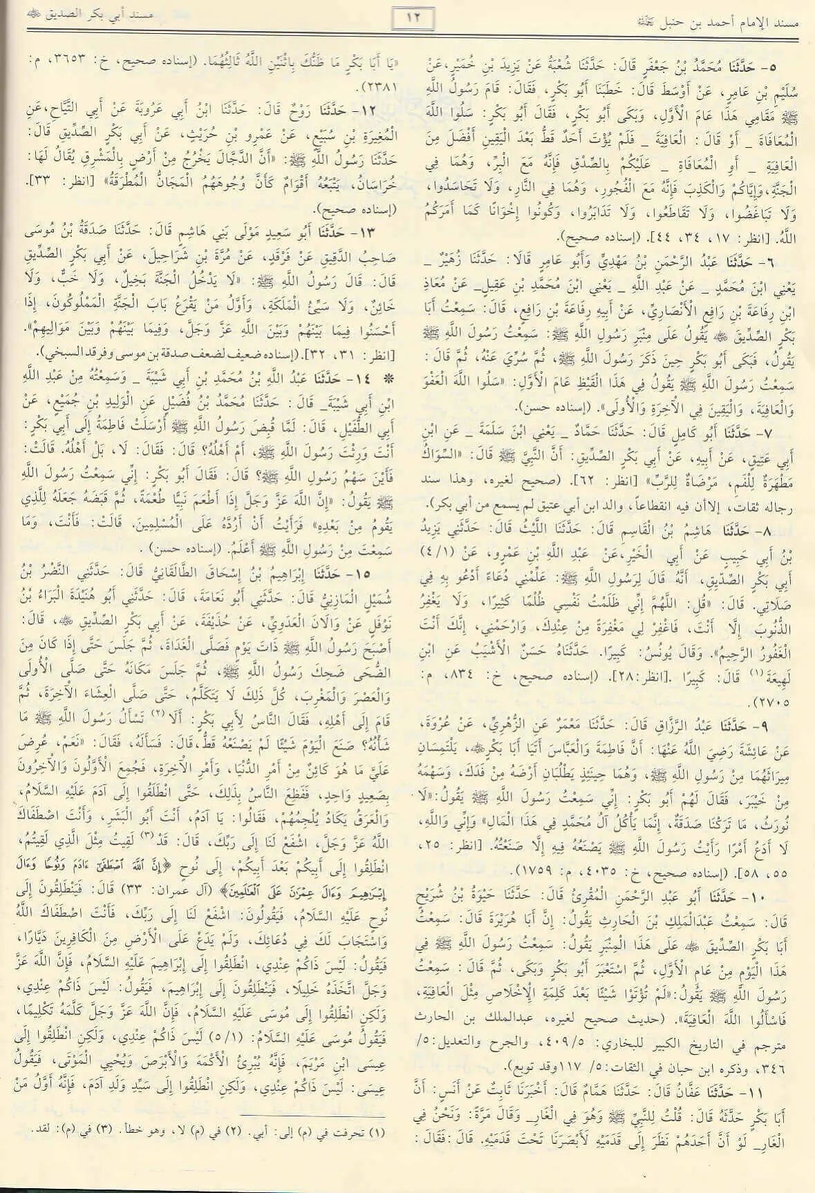 Musnad Imam Ahmad (Complete in 1 Volume) - مسند إمام أحمد بن حنبل (كامل بكتاب واحد)